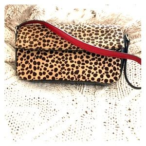 Ann Taylor pony hair leather purse
